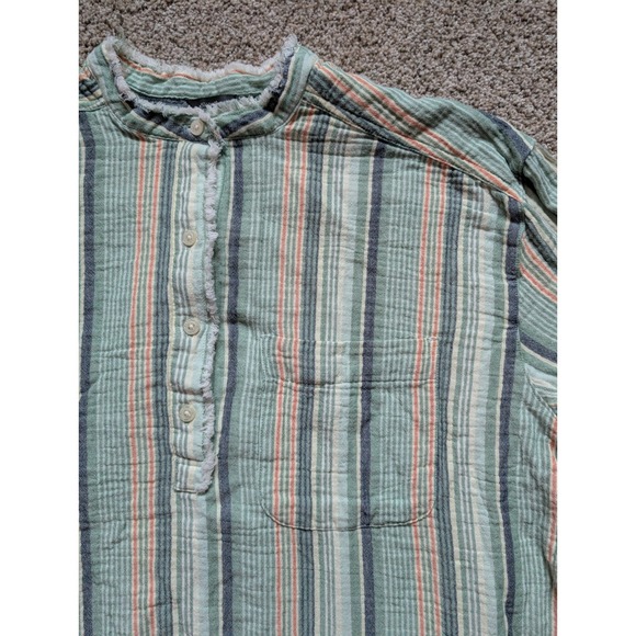 Eddie Bauer Womens XL 100% Cotton Lightweight Colorful Striped Coastal Oversized - Picture 3 of 9